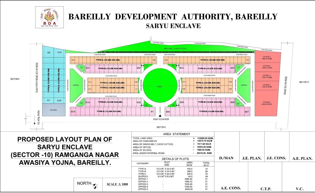 MAP OF SARYU ENCLAVE BAREILLY